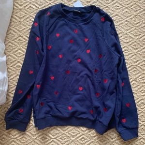 Navy and heart sweatshirt